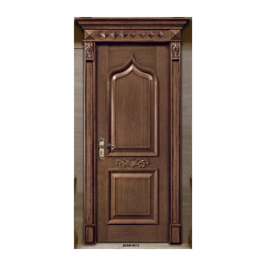 Wholesale Modern Wood Panel Solid Wooden Interior Doors for Apartment
