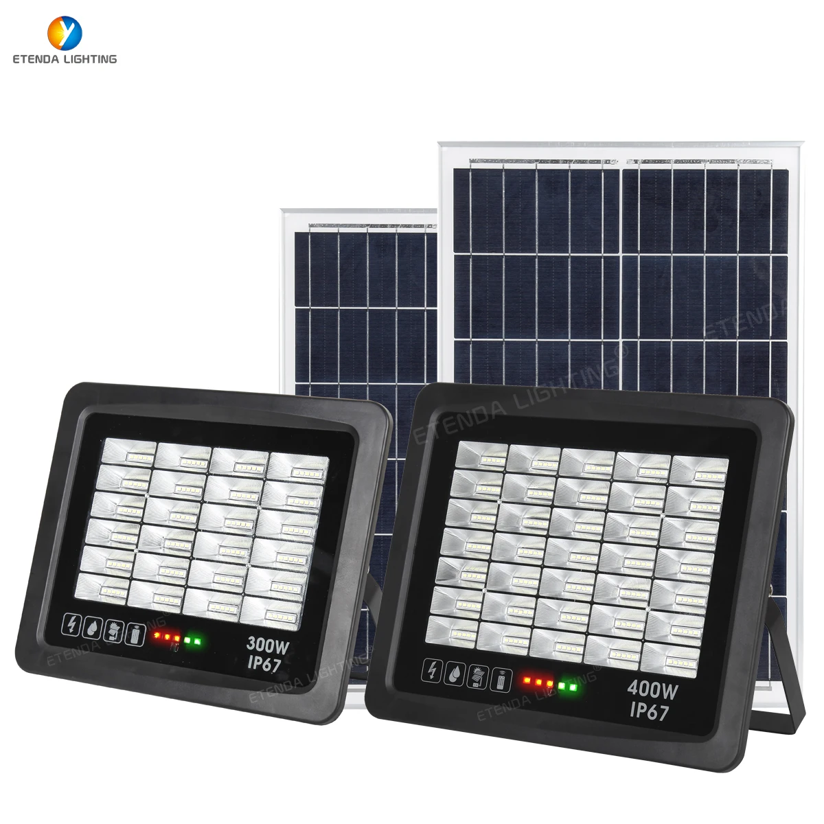Outdoor Solar Flood Lamp 300W 400W ABS Material Solar Street Light Waterproof IP67