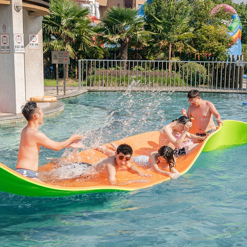 Summer Beach Water Park 12 x 5 Feet Lily Pads Water Swimming Pad XPE Foam Water Mat Float for Resort