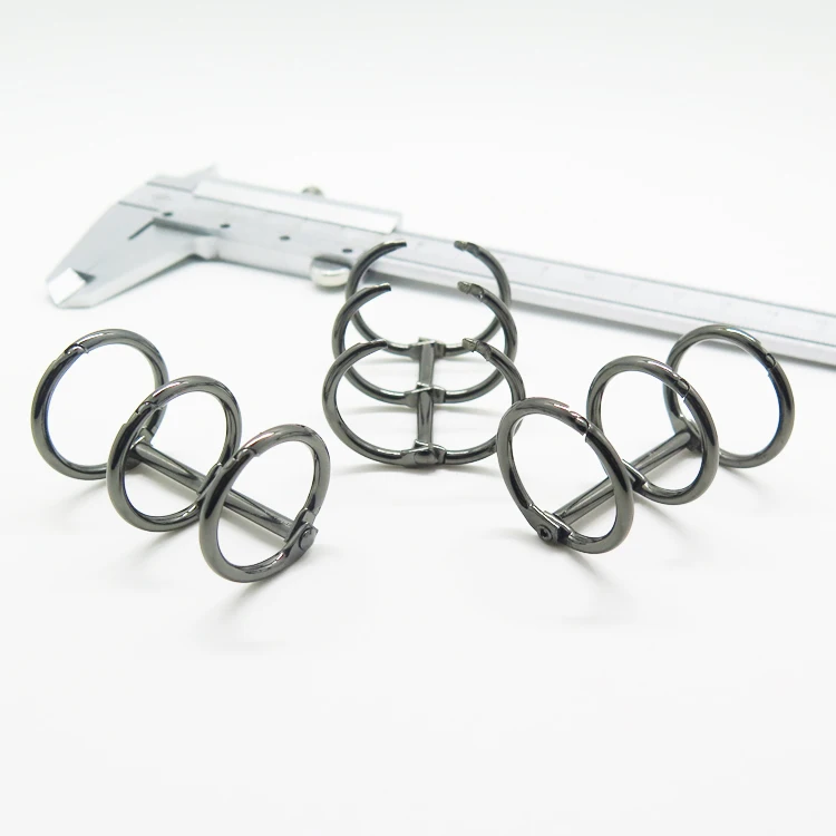 YIWANG Hot Sell Black Nickel Stationery Calendar Binding Ring With Three Holes