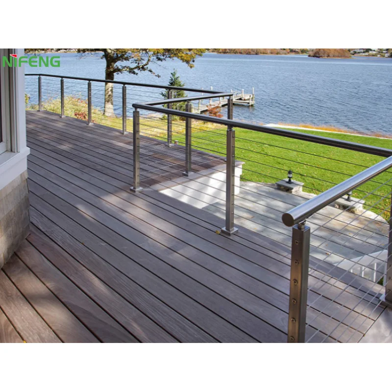 NIFENG Stair Deck Wire Railing Cost Cheap Stainless Cable Stair Railing