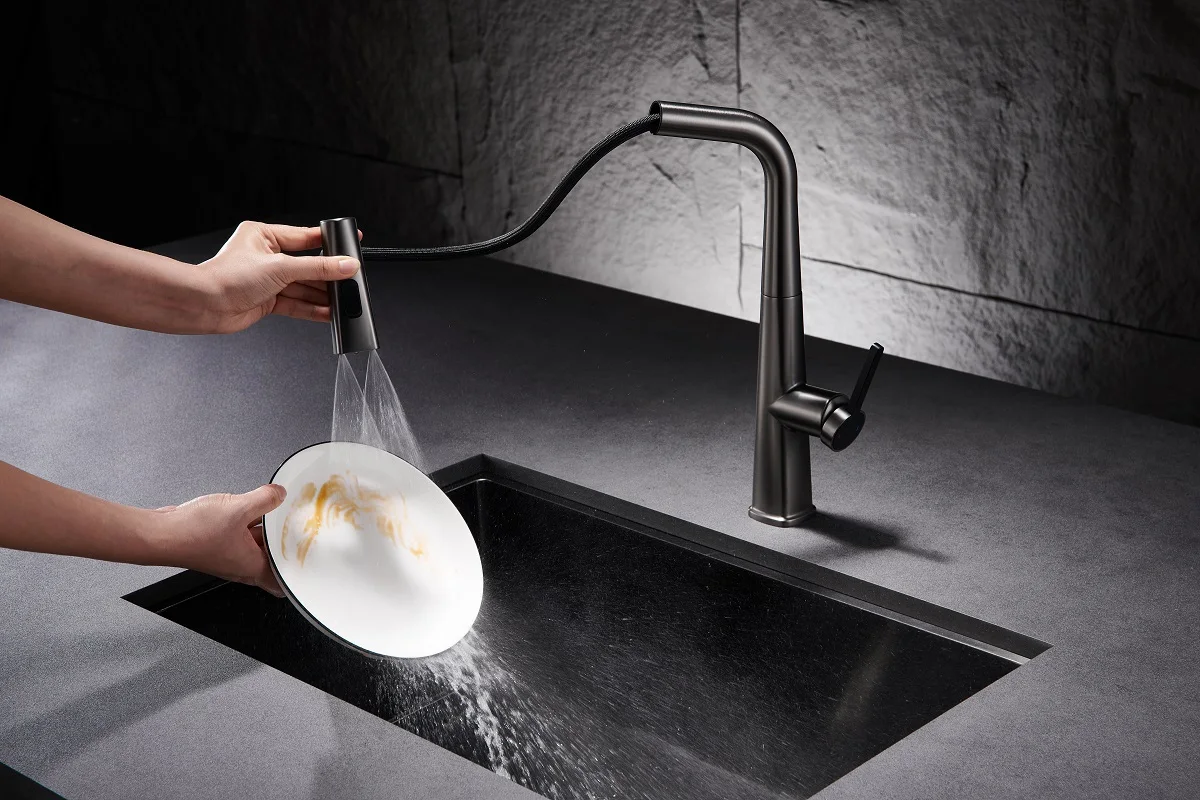 Kitchen Cabinets Faucet,Brass Faucet Kitchen,Faucets Tap Single Hole Pull Out Kitchen Faucet