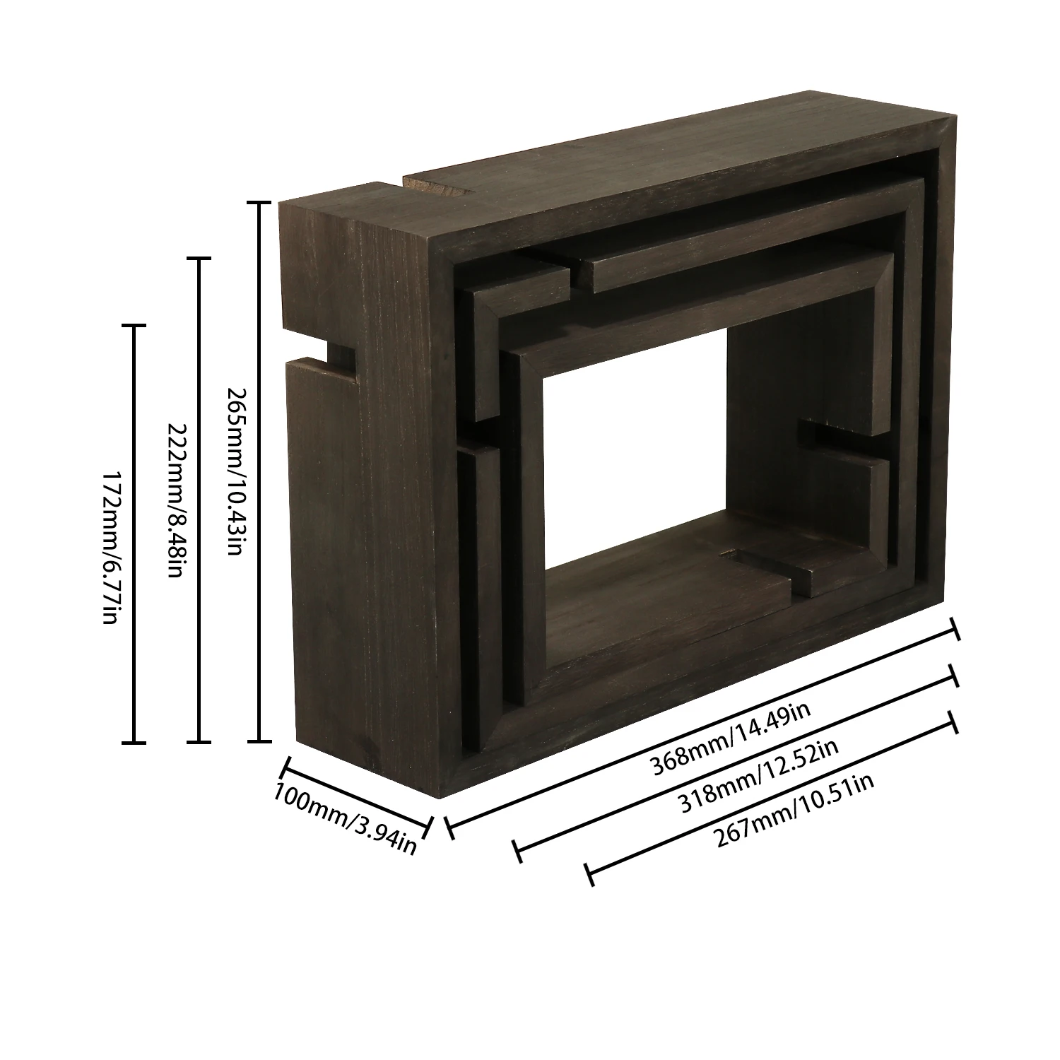 FSC&BSCI Wall Mount Shelf Set of 3,wooden Floating Cube Shelves for Space Discovery Home and Commercial Use, Large Size Shelves