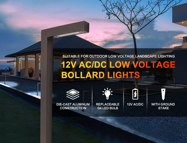 Outdoor In-Ground Landscape Bollard Light Concrete Led Path Lights Aluminium Thin Pathway Garden Lawn Lights