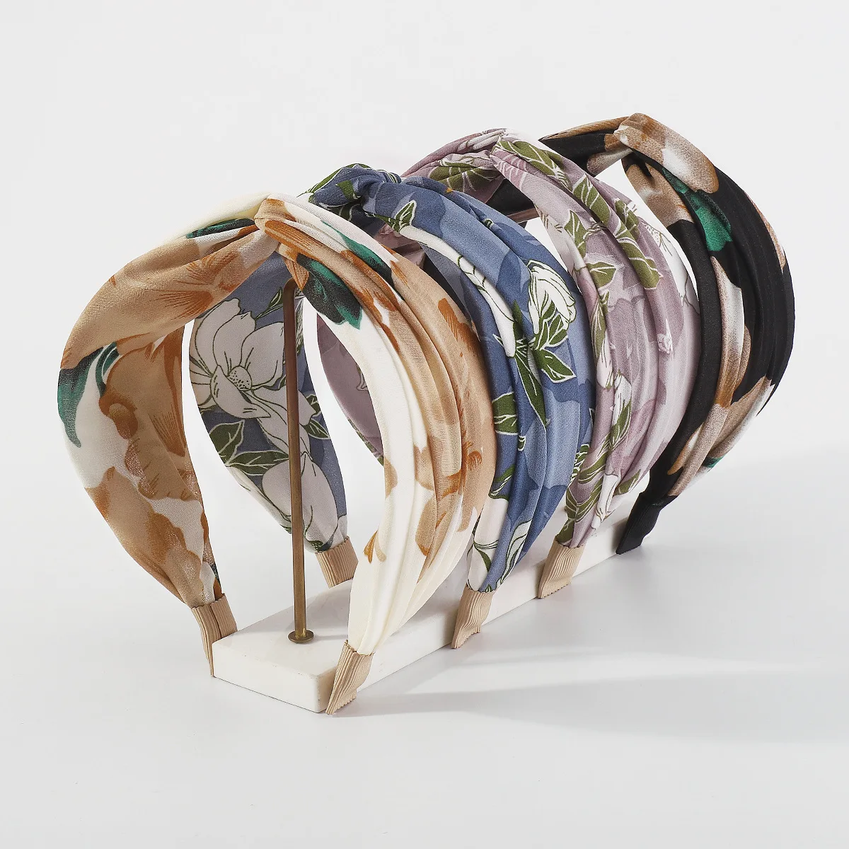 French Vintage Print Cross Wide Brim Headband Ethnic Style Leisure Beach Holiday Simple Age-reducing Headband