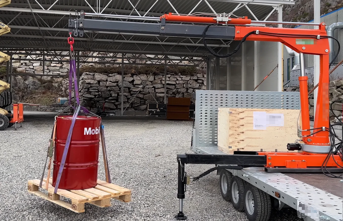 Small Hydraulic Hitch telescopic boom truck lifting mounted crane/pickup truck crane