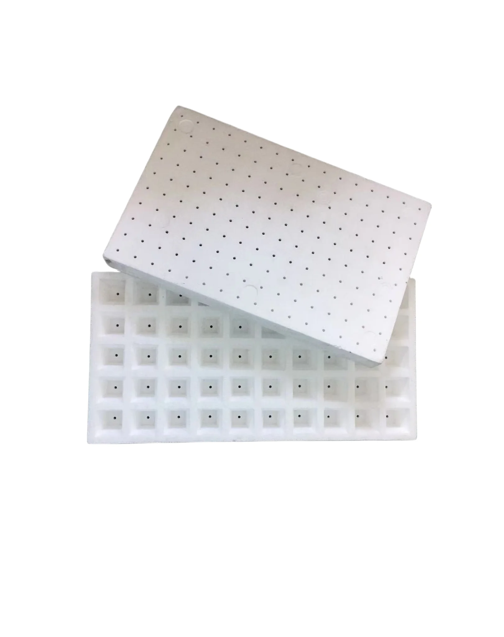 White Foam propagation tray seed germination tray rice seedling tray with 21,32,50,72,105,128,200 cells