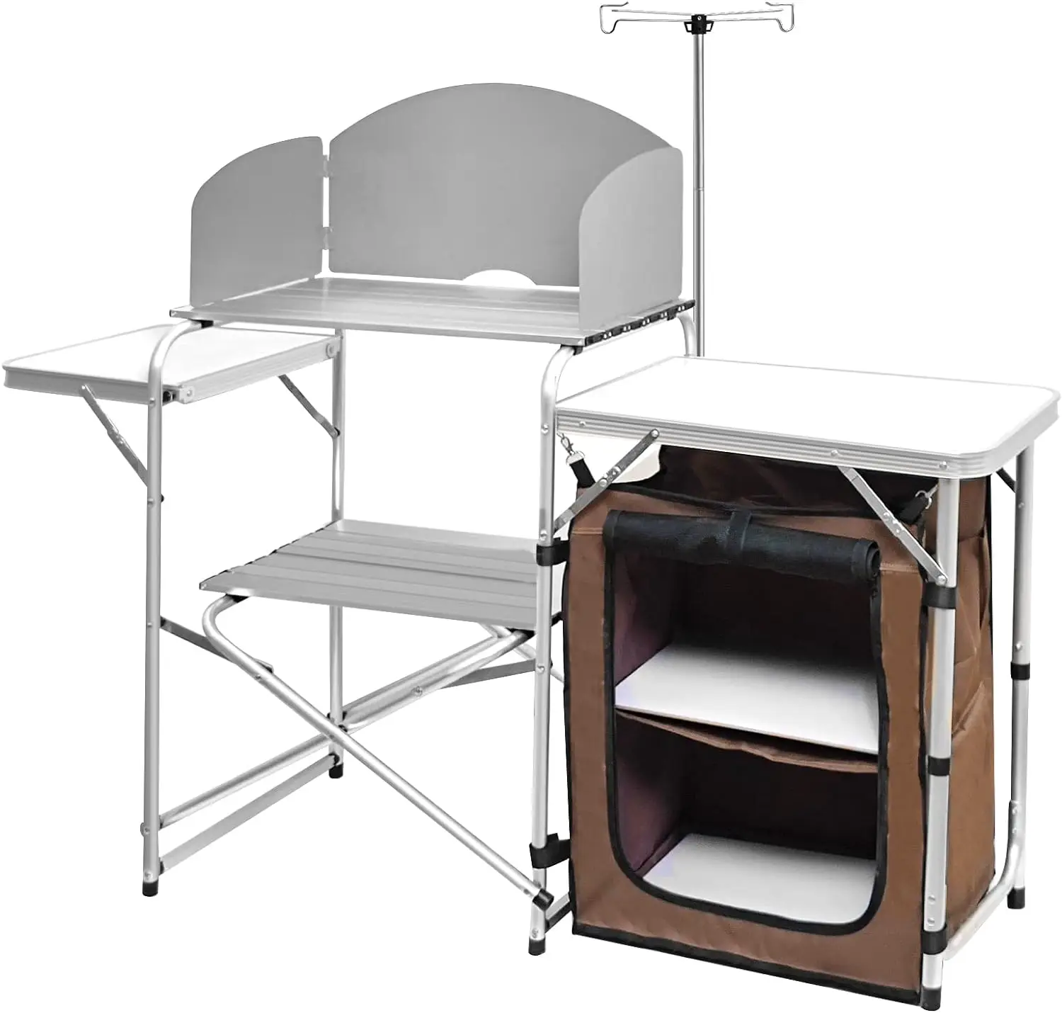 Multifunction Mobile kitchen Separate storage cabinet Aluminum folding table for Camping out