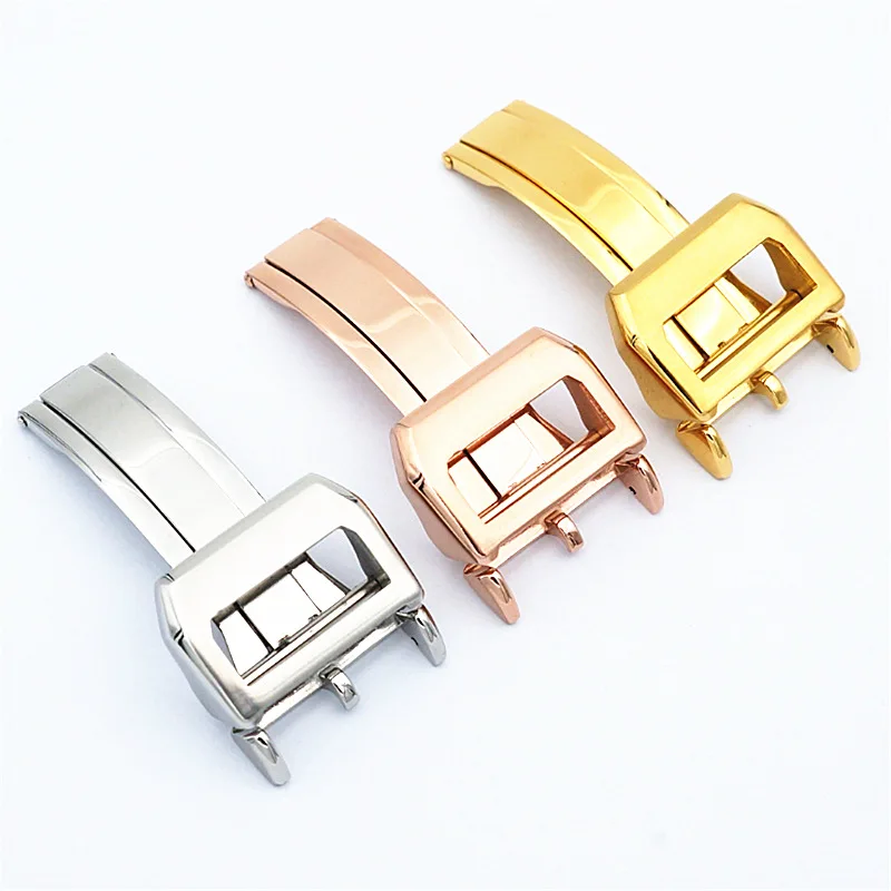 18mm Stainless Steel Fold Watch Accessories Pilot Watches Buckle For IW To C Men Watch Series