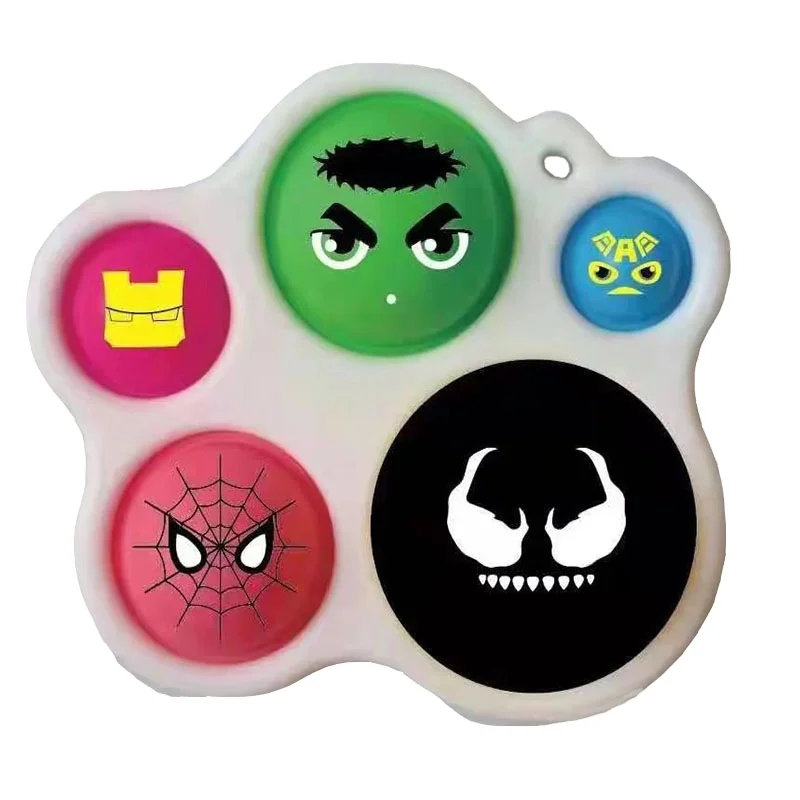 
 2021 New Push Bubble Emojis planets rockets keyring Autism Needs Squishy Stress Reliever Toys Adult Kid Funny Anti-stress Fidget  