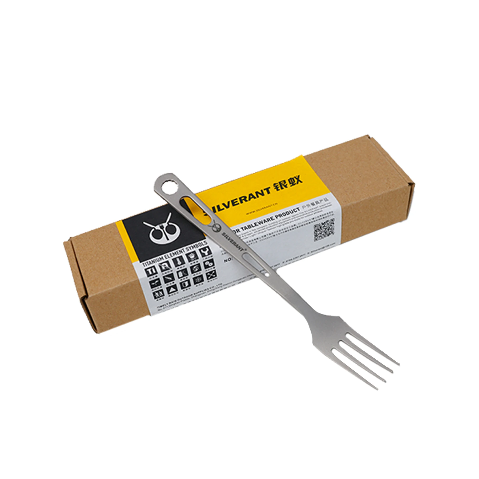 
Backpacker Camping with washable Bag titanium fork 