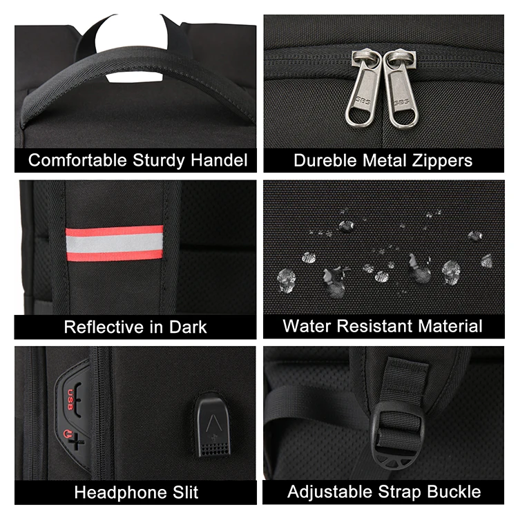 2818 High quality Customized bag portable waterproof Oxford anti theft Business travel school bags laptop backpacks 17 inch