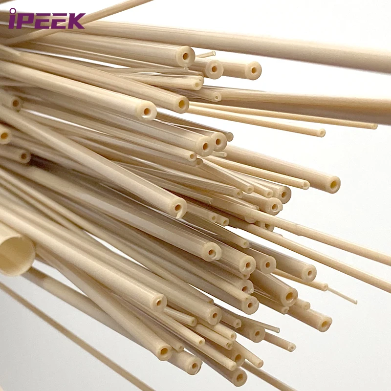 iPEEK Ultra-thin Hard Plastic Round Small Diameter Plastic Tube 1mm PEEK Tubing Dispensers for Medical Use