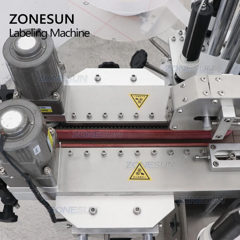 ZONESUN ZS-TB301 двухсторонняя автоматическая вертикальная овальная машина для нанесения этикеток на бутылки с квадратным флаконом спереди и