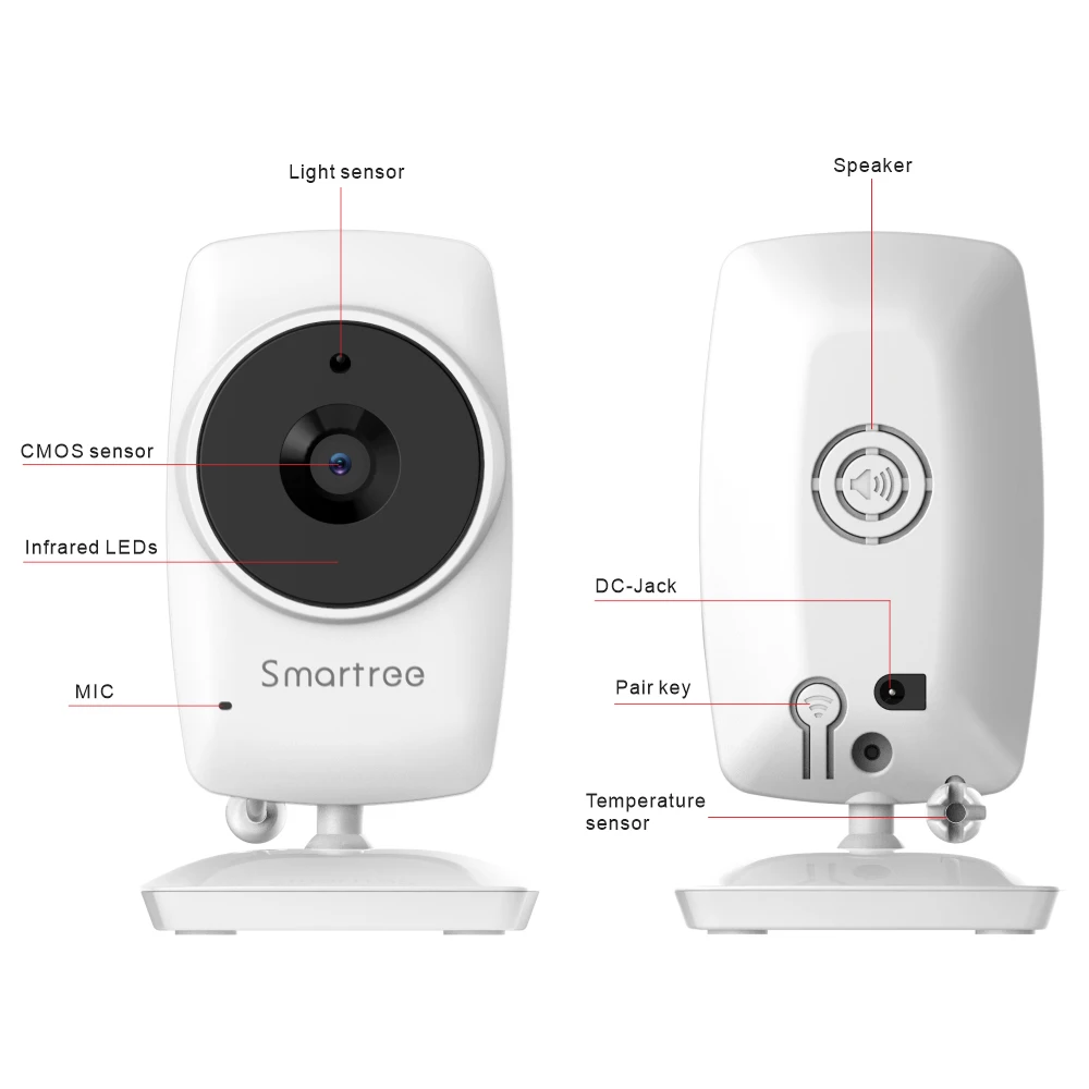 Смарт-монитор детский, 4 камеры, 3,5 дюйма, без Wi-Fi
