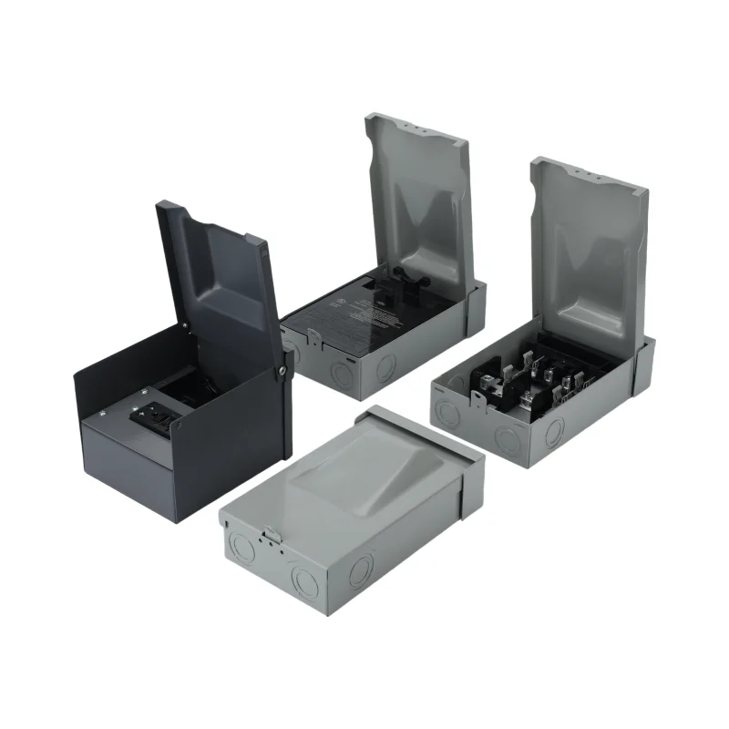 60 Amp Fuse 120/240VAC AC Disconnect Box Outdoor Waterproof Disconnect Metal Box Pull Out Switch for Commercial Air Conditioning