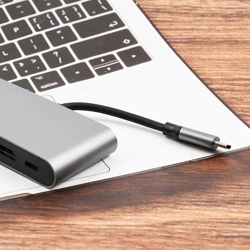 Type-c to HD-MI Fast Ethernet RJ45 Converter USB HUB PD Charging USB-C Splitter