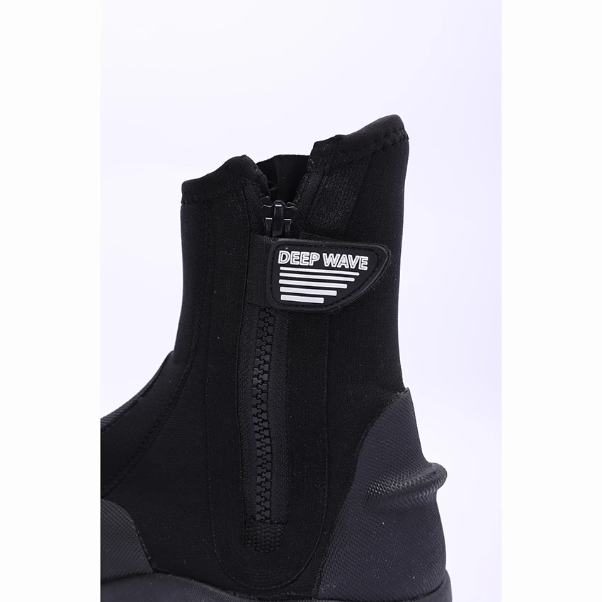 Wholesale Non-Slip Waterproof Warm Black Diving Boots Unisex 4mm Neoprene With Zipper Surf Diving Boots
