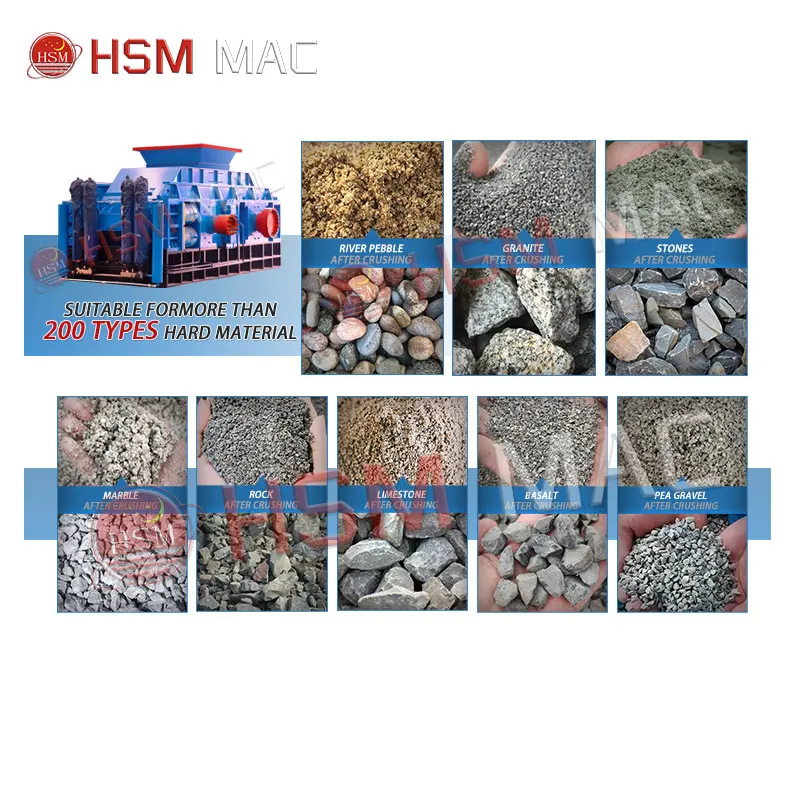 HSM CE double roller crusher construction equipment quarry hydraulic sand making machine
