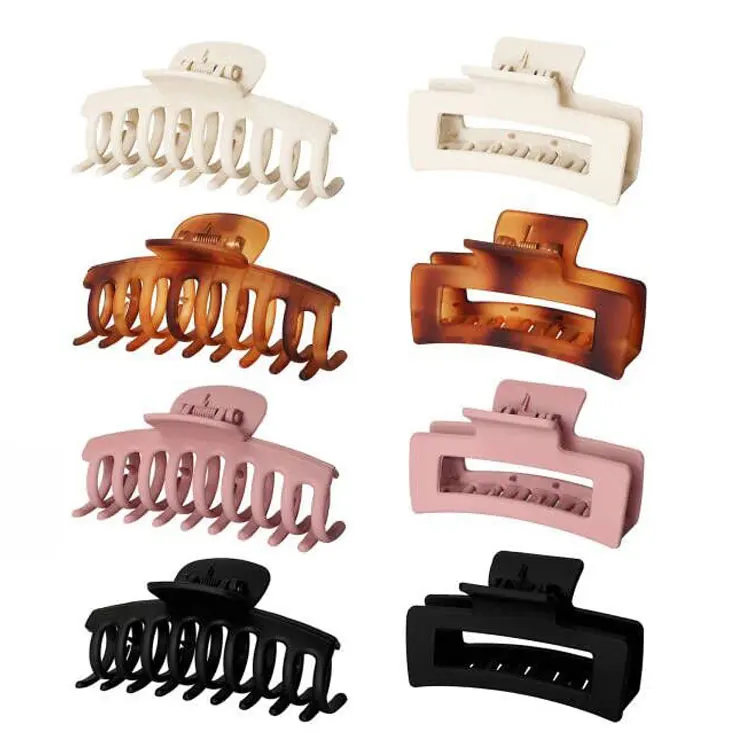 Wholesale Korean Fashion Square Hairgrip Strong Hold Girl Hair Claw Clips for Women Thick Hair