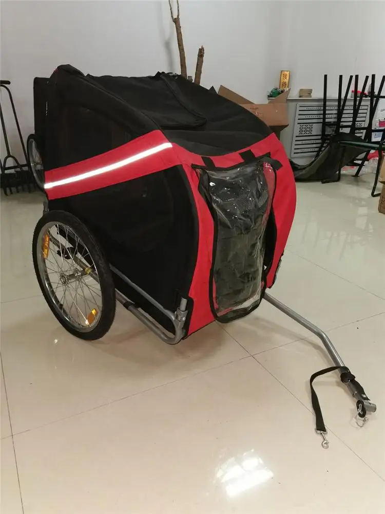 manufacturer bike pet trailer dog cat bicycle pet Dog Cart with Drawbar Hitch