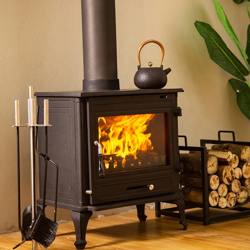 Factory customized  indoor cast iron small home heater wood burning fireplace stove multi fuel stove