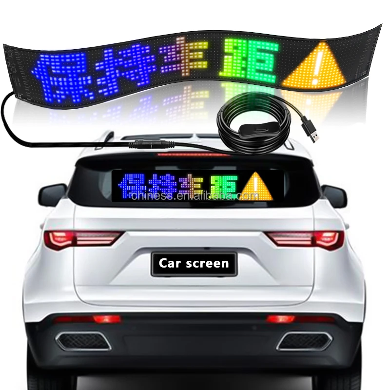 LED Matrix Pixel Panel Smart APP Flexible LED Car Stickers Shop Window Scrolling Advertising Display Sign For Bar Club