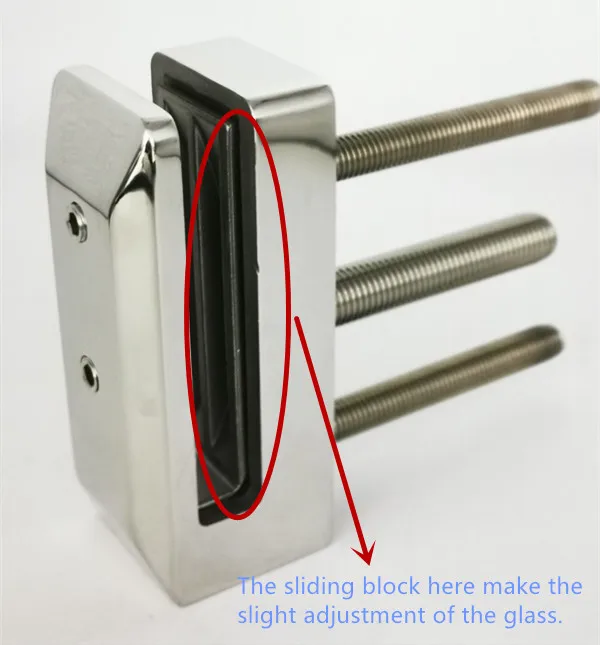 face side mount fence stair balustrade handrail balcony glass smart spigot railing clamp