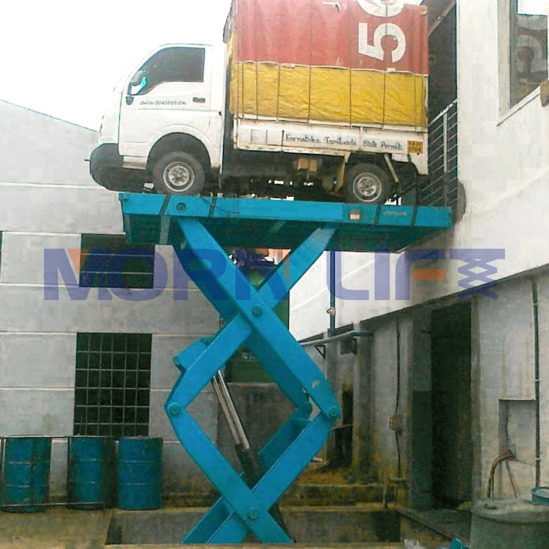 MORN customized underground garage car scissor lift vehicle single deck basement stationary car parking lift for sale