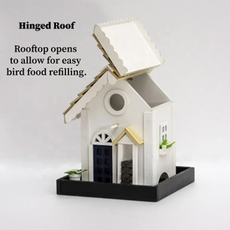 DIY Exquisite Wooden Hanging Bird House Bird Feeder