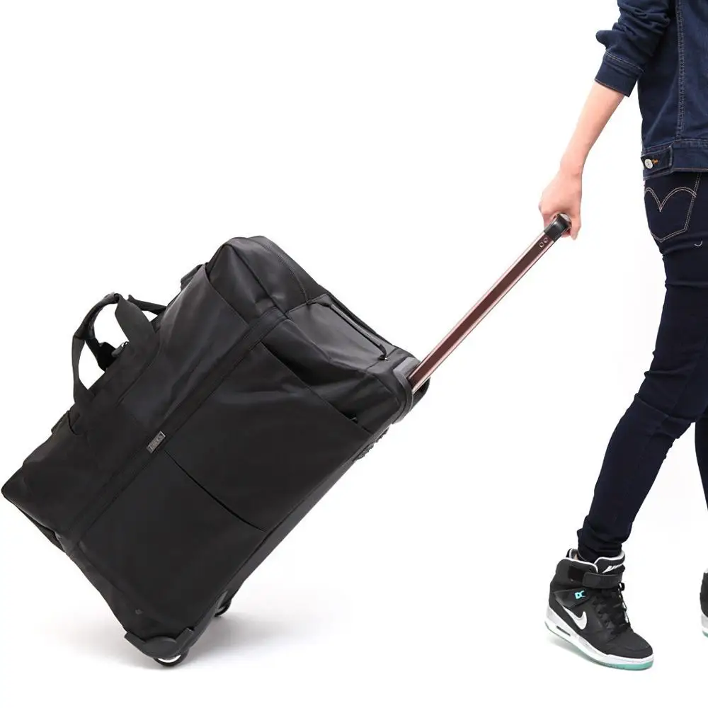 Waterproof foldable trolley duffel bags with custom print logo