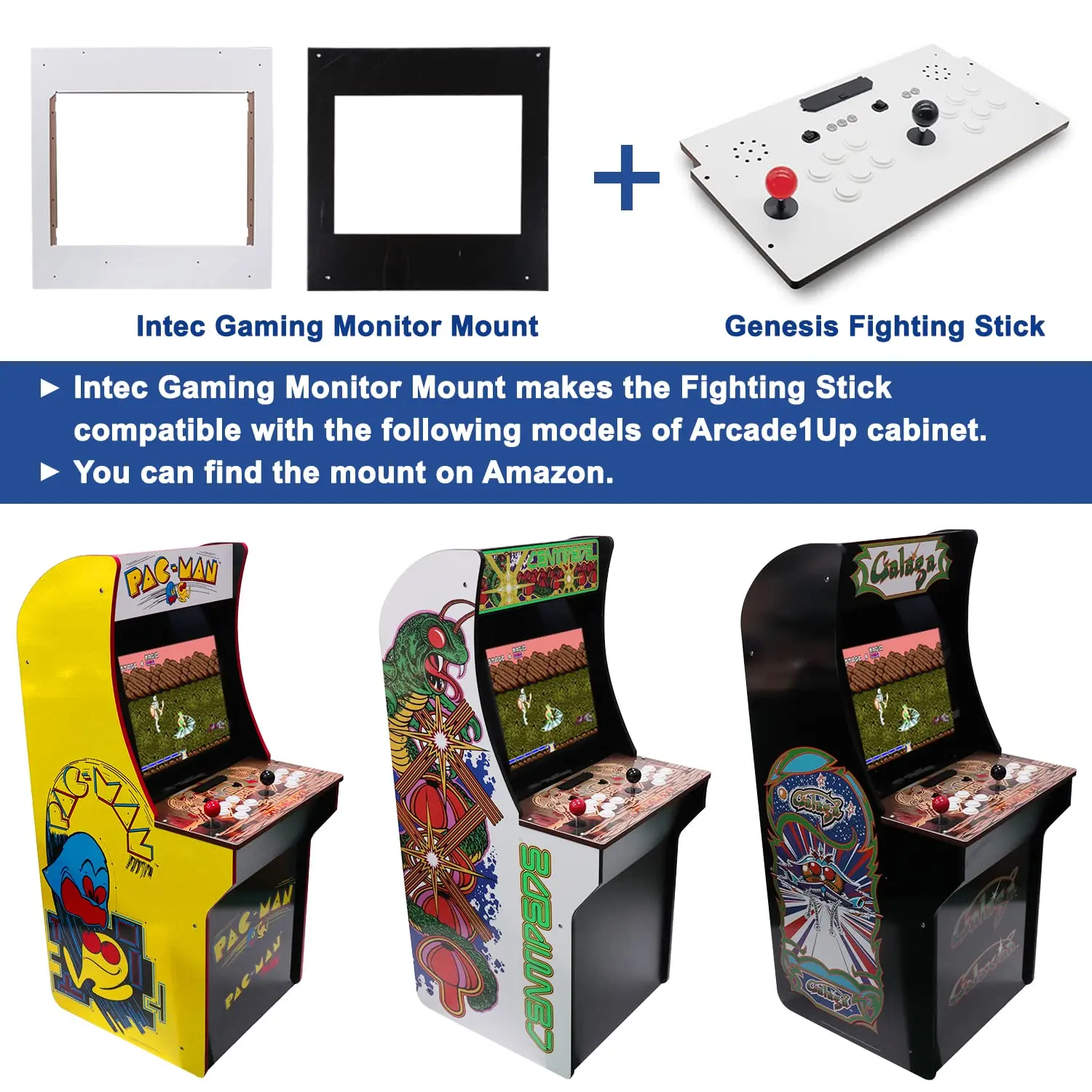 JARONX Genesis Fighting Stick for Arcade1Up Cabinet Work As A Genesis Console Molded Joysticks Designed for Arcade1Up