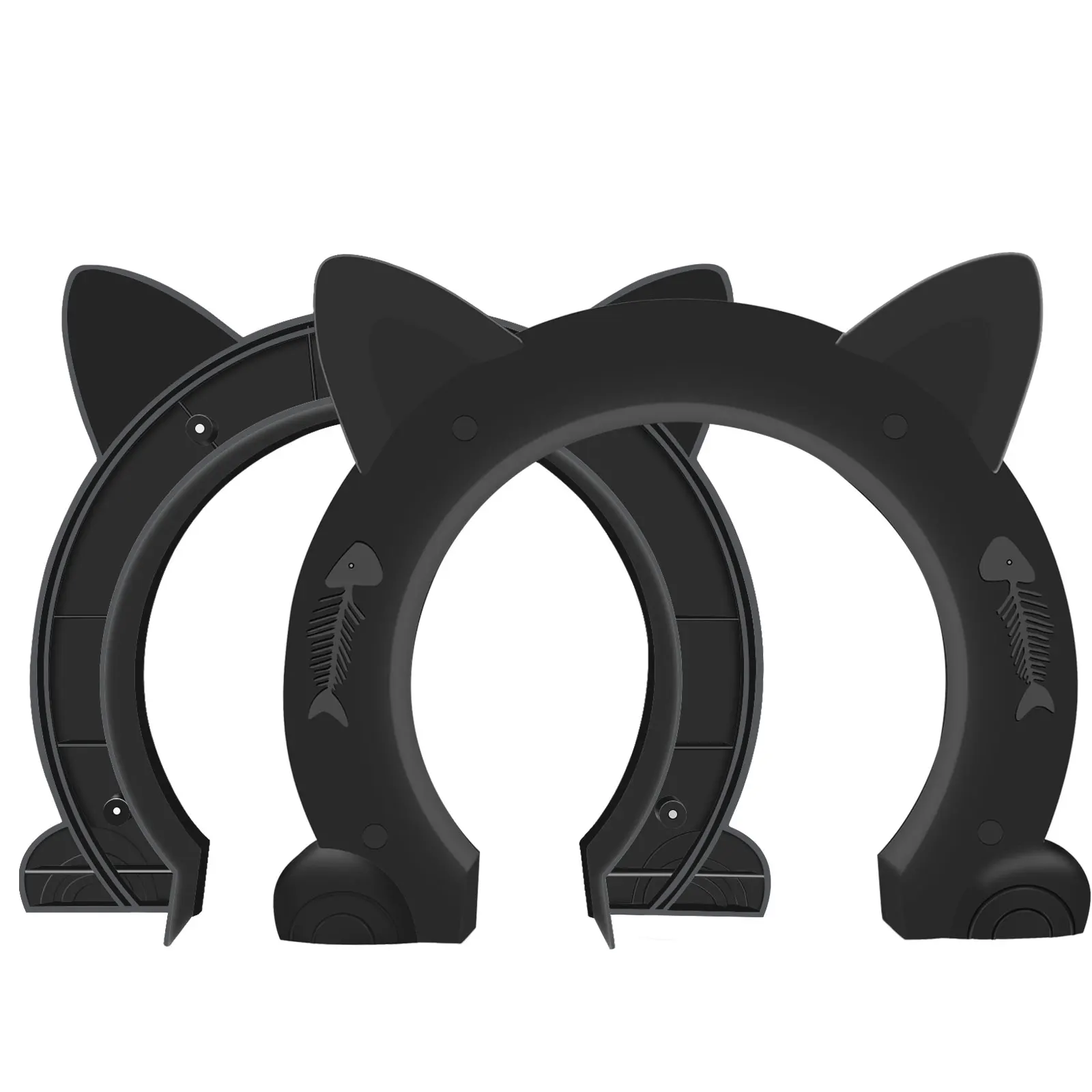 Cat Door, Interior Cat Door 2 Way Kitty Hole Shape Pass Fits Hollow Core Glass Solid Pet Door