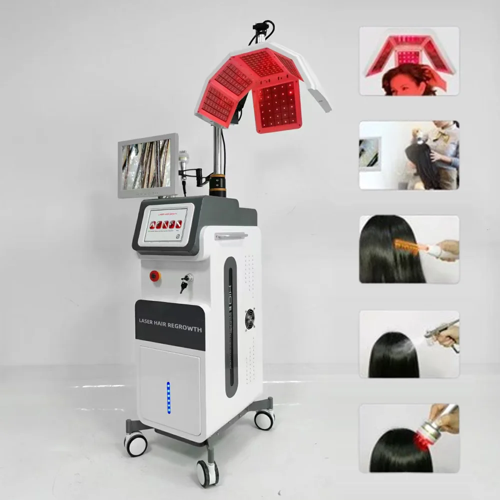 Low laser Hair Regrowth Hat Oil Control And Anti-shedding Red Light Helmet Laser Growth Hat Pdt Laser Cap Device