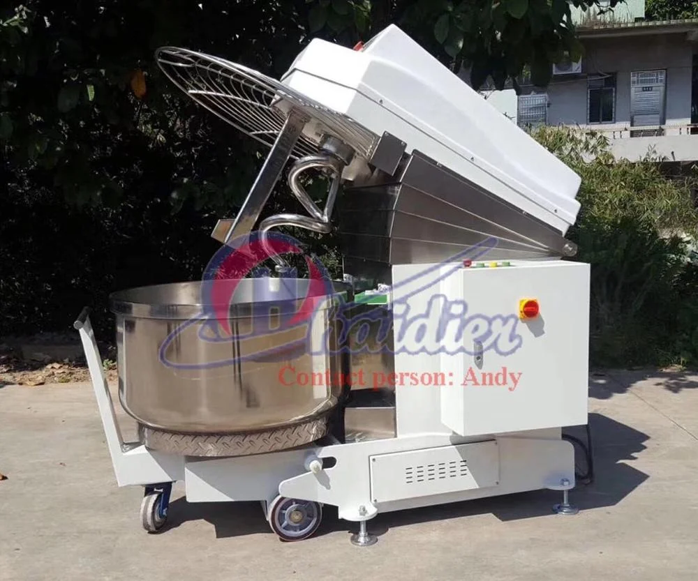 Спиральный миксер для теста Миксер муки со съемной чашей из нержавеющей стали и подъемником