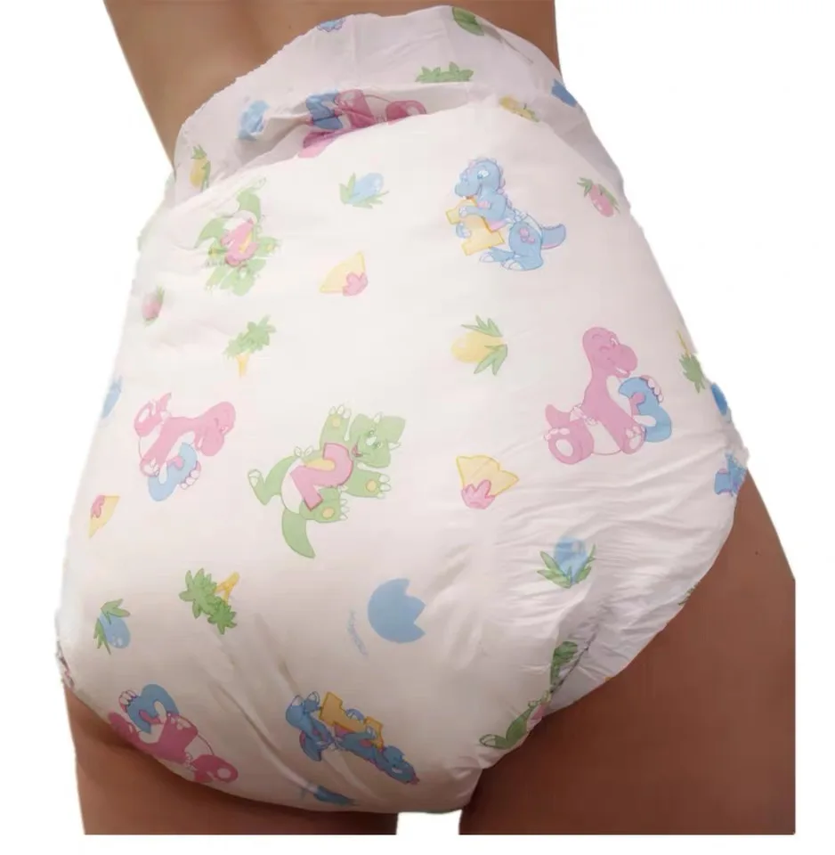 China OEM customized package disposable cartoon printed adbl adult diapers