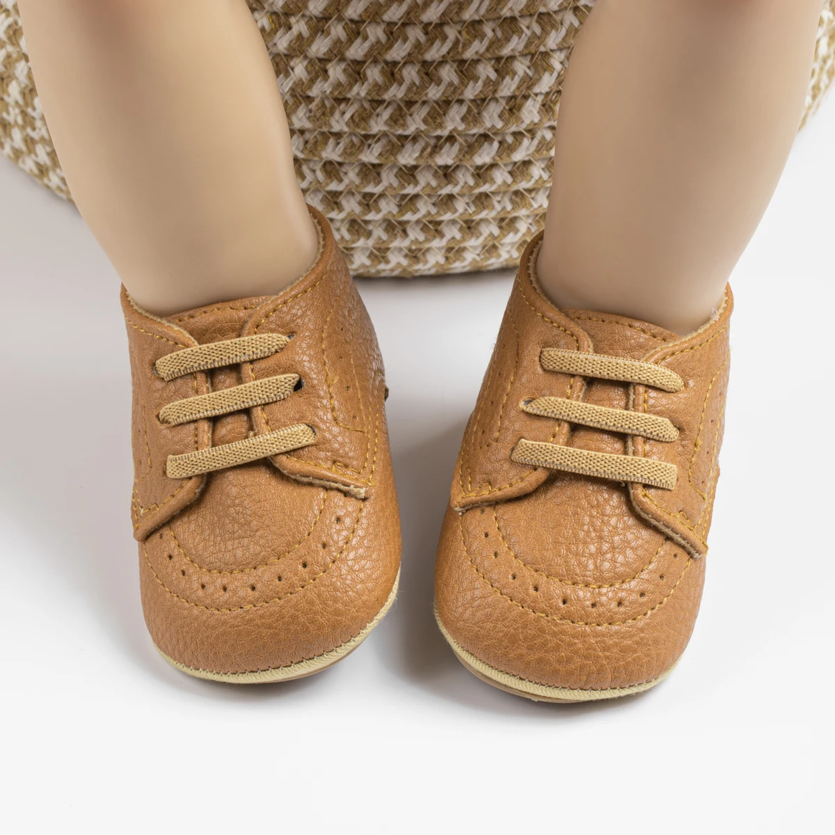 Low Moq Logo Customize Leather Upper Walking Shoes Baby Boy Dress Shoes Oxford  Rubber Soft Sole Baby Casual Shoes