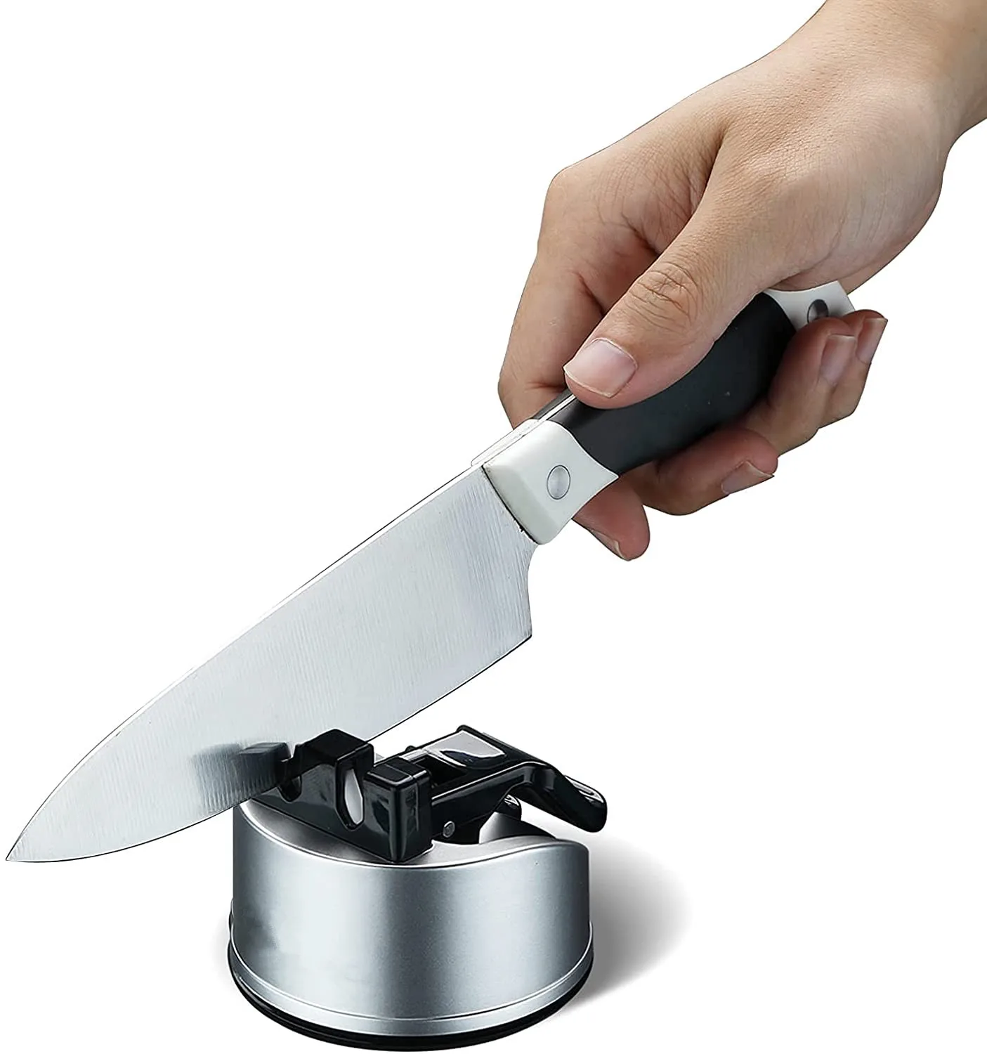 2-in-1 Kitchen Knife Accessories 2 Stage professional Knife Sharpener for Helps Repair Restore Polish Blades
