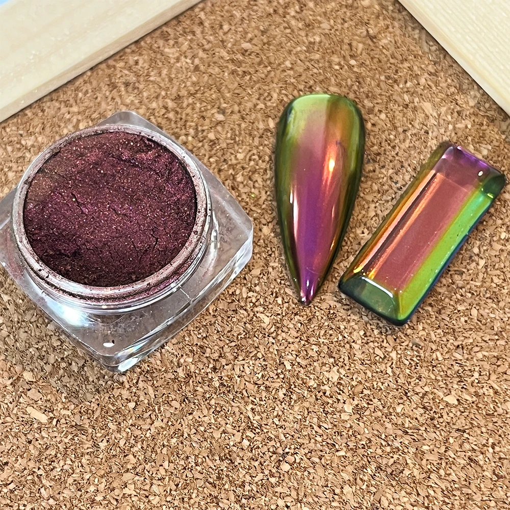 Color changing Chameleon Magic Mirror Effect nail art dipping Pigment Powder for Nails