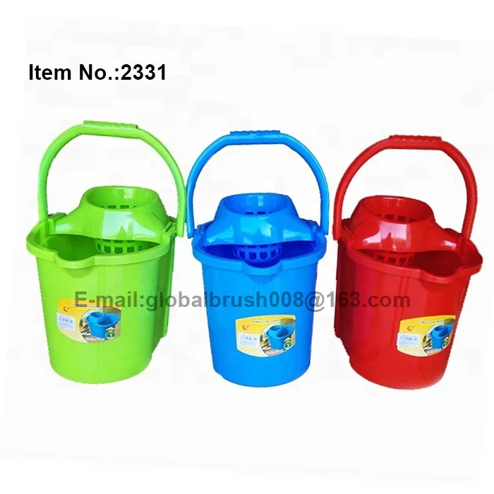 HQ2331 bottom with wheels beige mop bucket with PP handle 15 liters