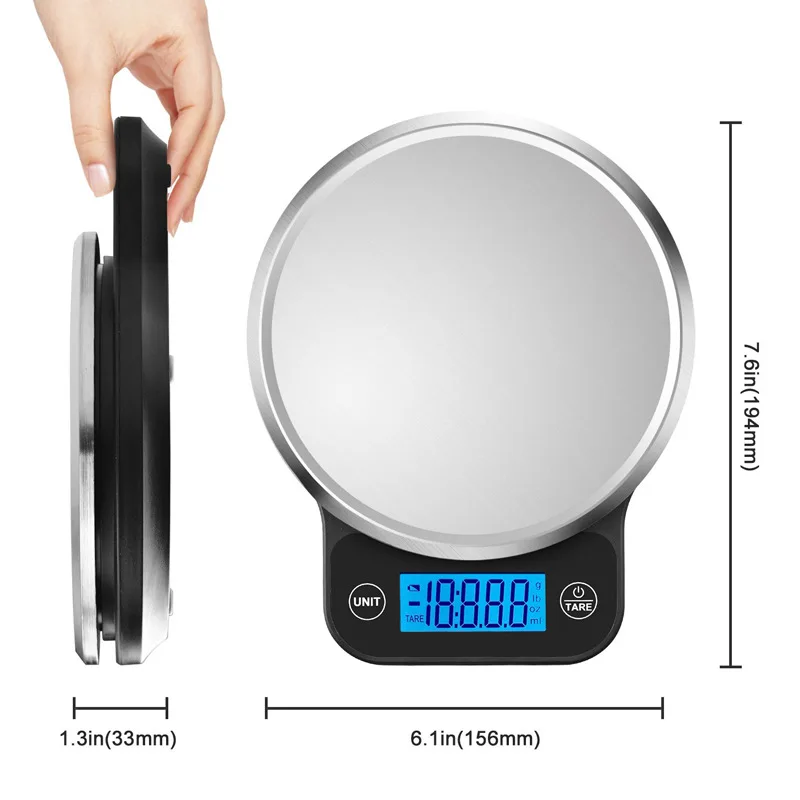China Made 1g 5kg Food  Coffee   Scale Stainless Steel High Quality Egg Weighing Smart Scale Hot Selling Digital Kitchen Scale