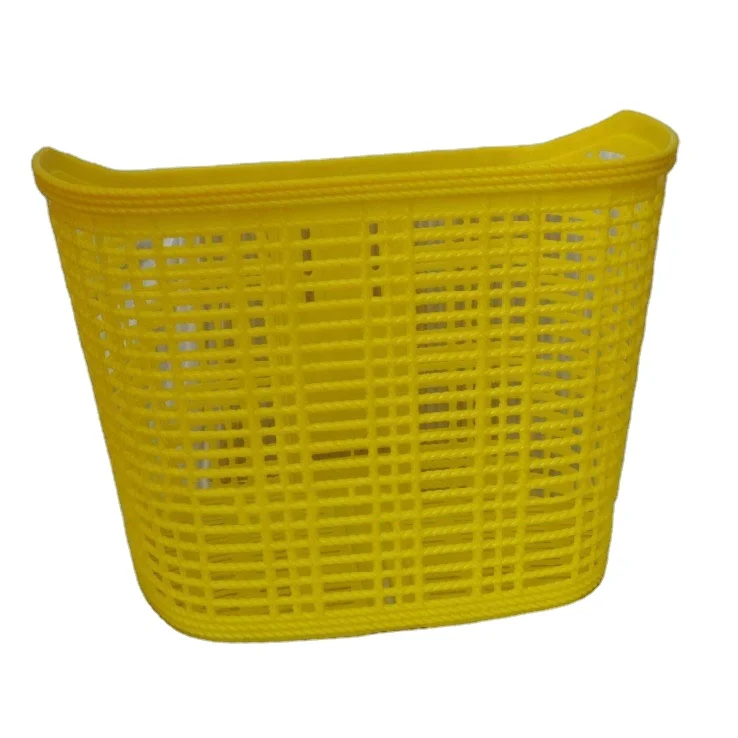 red color big size bike front basket plastic bicycle basket