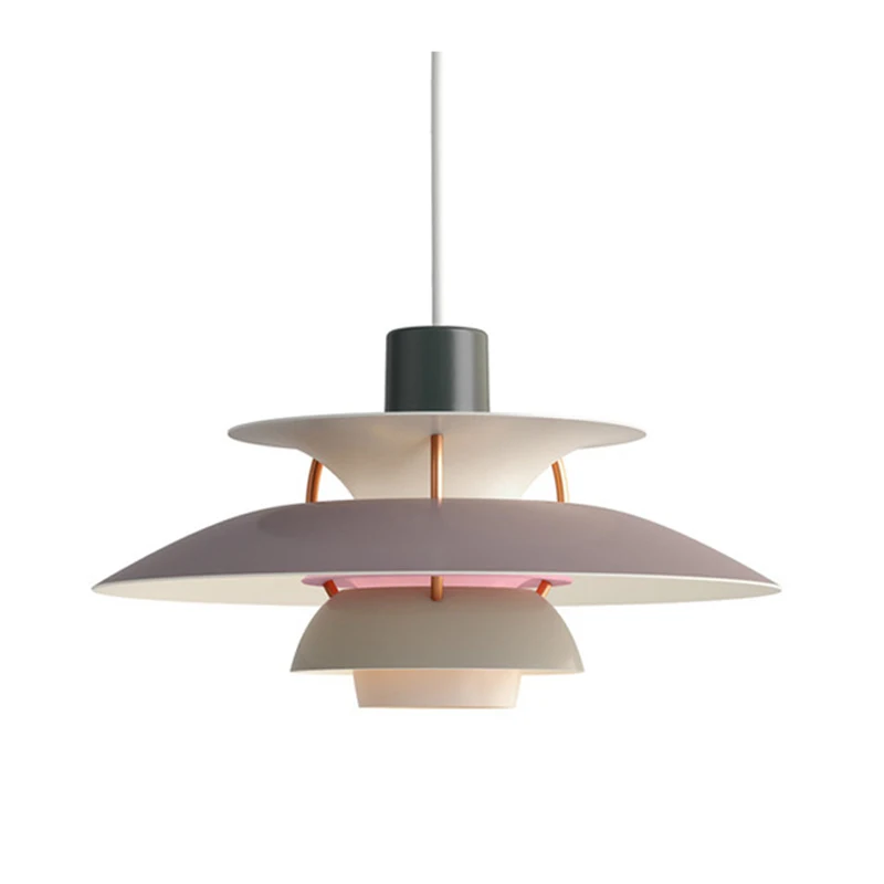 Nordic Creative Design Simple Metal Glass Hanging Pendant Light Colorful for Living Room Dining room
