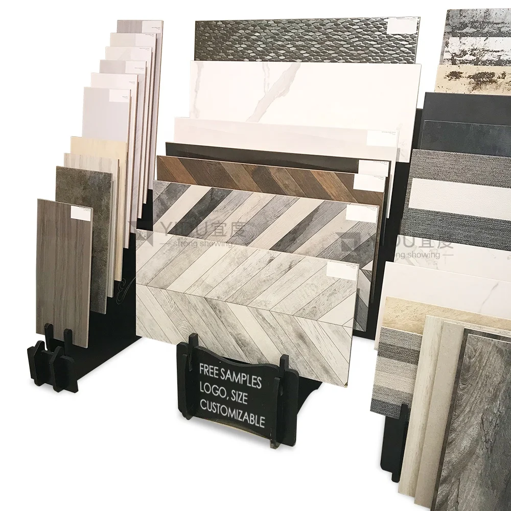 Factory custom ceramic display plates magnetic tile block super base plate tiles display stand buy tile display stand