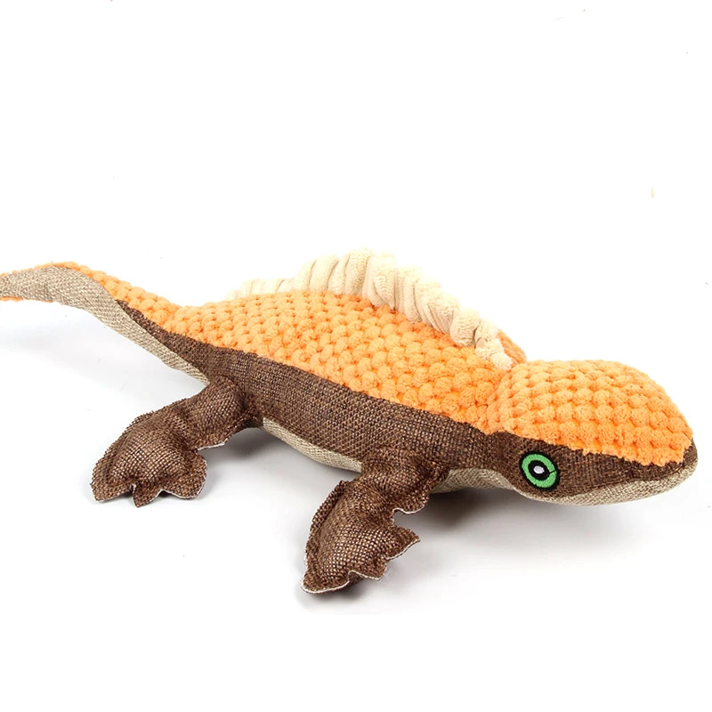 Customized Squeaky Cute Lizard Shaped Toy  Plush Dog Toys Stuffed  Dog Toy