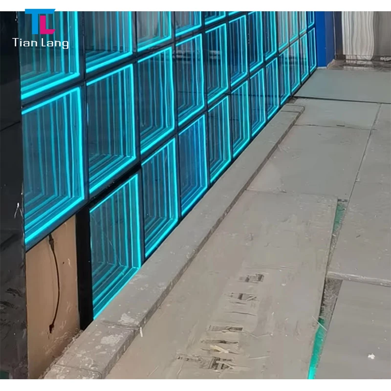 Tempered Glass 3D Starry Dance Floor LED Star Mirror Dance Tile for Wedding Event Show Rental