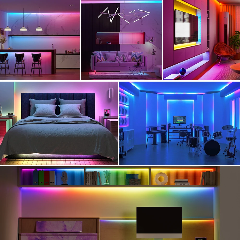 Slim 5mm Rainbow Dream Color Smart RGB Flexible COB LED Strip Light DC 5V 160LED RGBIC Addressable Strips