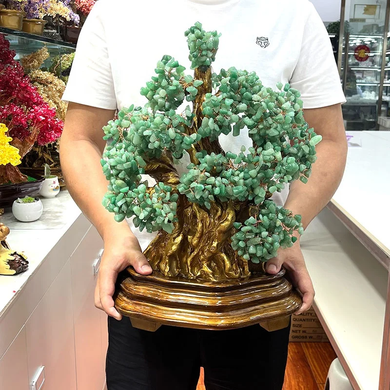 Wholesale rose quartz Amethyst life crystal Lucky fortune money tree gemstone Large crystal tree for fengshui decoration