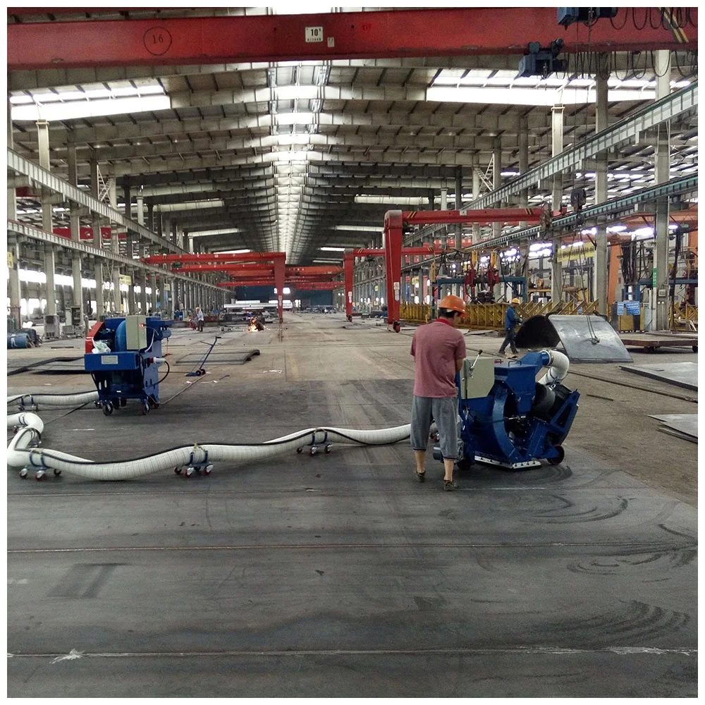 Automatic road shot blasting machine with alloy wheels