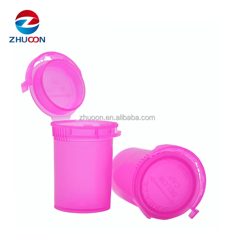 Best Selling Empty Capsule Pill Plastic Squeeze Bottles 13 Dram Pop Top Containers